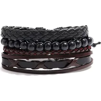 Náramek Sada 4 kusů pánských náramků Warrior