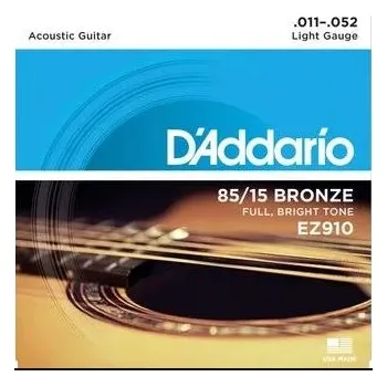 Struna pro kytaru a smyčcový nástroj D'Addario EZ910 80/15 Bronze Mid Light - .011 - .052