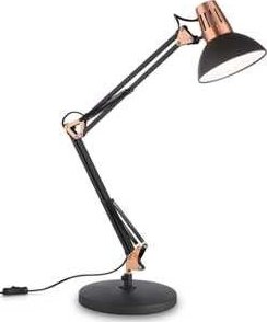 Ideal Lux WALLY TL1 stolní lampa 1x E27 42W bez zdroje 84cm IP20, černo-měděná