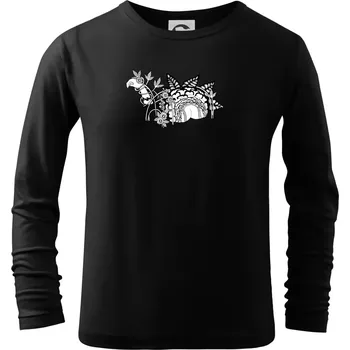 Chlapecké tričko Loch ass (Pecka design) - Triko dětské Long Sleeve - 146 cm/10 let ( Černá )