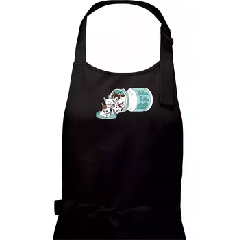 Kuchyňská zástěra Bullterrier Friends Forever zelené (Pecka design) - Dámská zástěra na vaření - Univerzální velikost ( Černá )