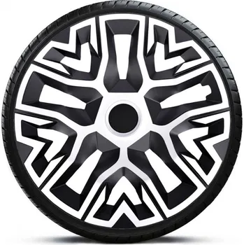 Poklice na kolo NRM Poklice na kola - kryty kol THE BEST BICOLOR white/black 14" - sada 4 ks -