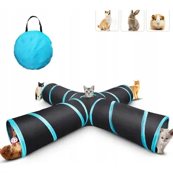 Hračka pro kočku 4-cestný tunel pro kočky, Hračka pro kočky Tunel na hraní Skládací tunel