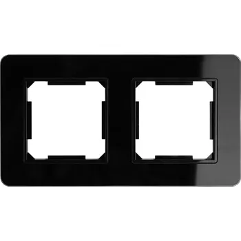 vypínač Elhard Skleněný dvojrámeček Royal Glass, černý
