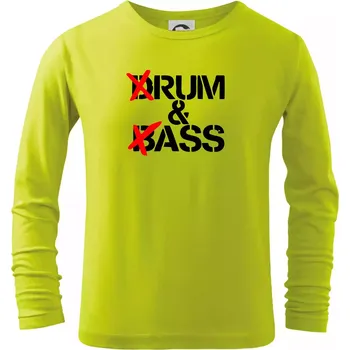 Chlapecké oblečení Drum & Bass (Rum & Ass) - Triko dětské Long Sleeve - 146 cm/10 let ( Limetková )