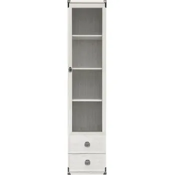 Knihovna INDIANA borovice bílá vitrína JWIT 1W2S/50