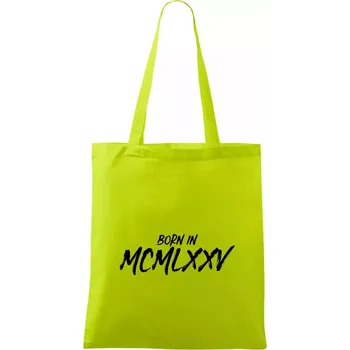 Born in - Římské číslo 1975 - Taška bavlněná - 42 x 38 cm ( Limetková )