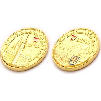 Pamětní mince Brno Czech Republic - zlatá