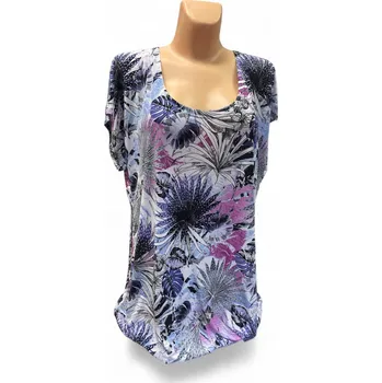 Dámská tunika Halenka FIALKA, Barva Fialová, Velikost XXXL 54, Materiál 98% Polyester 2% Lycra