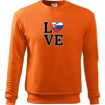 Pánská mikina Love Slovenská vlajka - Mikina Essential pánská - S ( Oranžová )