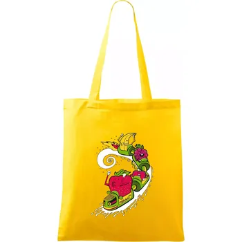 Milkshake vlak kreslený (Pecka design) - Taška bavlněná - 42 x 38 cm ( Žlutá )
