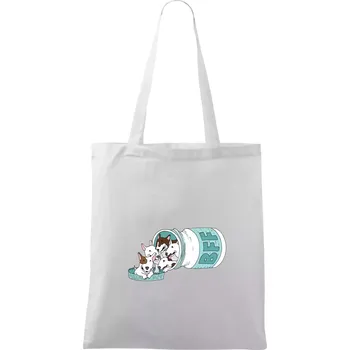 Nákupní taška Bullterrier Friends Forever zelené (Pecka design) - Taška bavlněná - 42 x 38 cm ( Bílá )