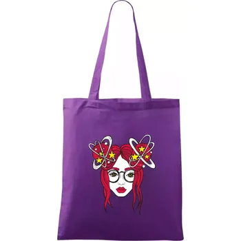 Magická červenovláska (Pecka design) - Taška bavlněná - 42 x 38 cm ( Fialová )