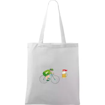 Nákupní taška Pivo je můj cíl (Pecka design) - Taška bavlněná - 42 x 38 cm ( Bílá )