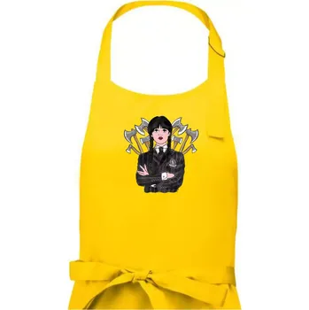 Kuchyňská zástěra Sekery - holka v černém (Pecka design) - Dámská zástěra na vaření - Univerzální velikost ( Žlutá )