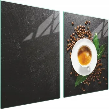 Obraz Skleněná ochranná deska na sporák 2x45x52 Káva