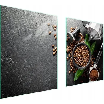 Obraz Skleněná ochranná deska na sporák 85x52 Káva