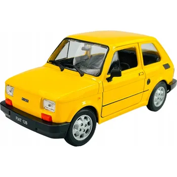 autíčko WELLY FIAT 126p MALUCH ŽLUTÝ 1:21 LEGENDY PRL NOVÝ KOVOVÝ MODEL 24066
