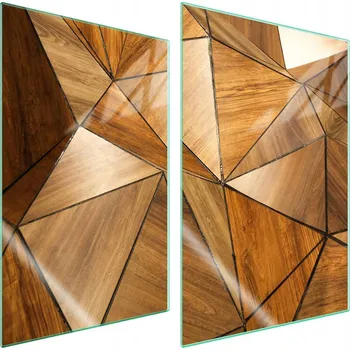 Obraz Skleněná ochranná deska na sporák 2x35x52 Dřevo