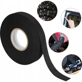 Izolační páska 5 x textilní páska (hrubě tkaná) s mešíkem 19 mm x 15 m