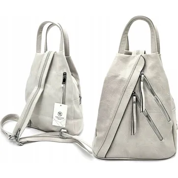 Městský batoh Šedý dámský batoh 2v1 – elegance a pohodlí pro každý den!