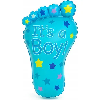 Balónek Fóliový balónek STOPA MODRÁ 45x77cm BABY SHOWER