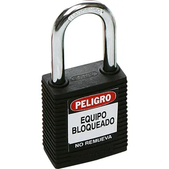 Visací zámek Bezpečnostní zámek s ocelovým třmenem, černé, nezaměnitelné klíče