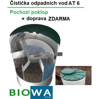 Čistička odpadních vod Čistička odpadních vod AT 6 - pochozí poklop + doprava ZDARMA, DPH 12% AT6/PP