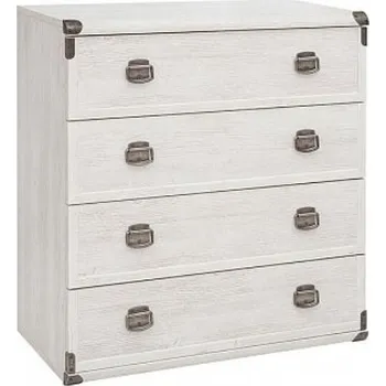 Komoda INDIANA borovice bílá komoda JKOM 4S/80