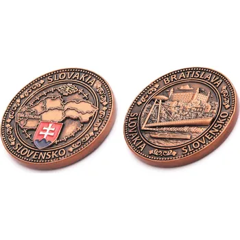 Pamětní mince Bratislava Slovensko Most SNP - měděná