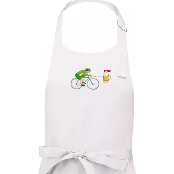 Kuchyňská zástěra Pivo je můj cíl (Pecka design) - Dámská zástěra na vaření - Univerzální velikost ( Bílá )