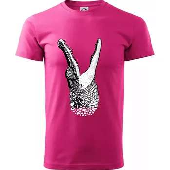 Pánské tričko Krokodýl kreslený (Pecka design) - Klasické pánské triko vyšší gramáže - 4XL ( Purpurová )