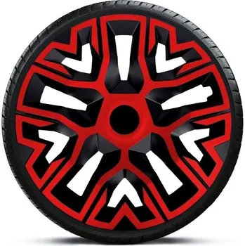 Disk NRM Poklice na kola - kryty kol THE BEST BICOLOR red/black 16" - sada 4 ks -