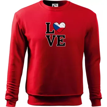 Chlapecké tričko Love Česká vlajka - Mikina Essential dětská - 158 cm/12 let ( Červená )