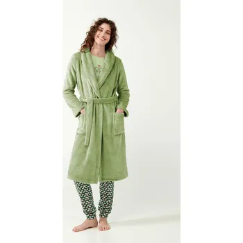 Dámský župan Dámský dlouhý fleecový župan s páskem - Vamp, lavender sweet XXL i512_21332_825_6