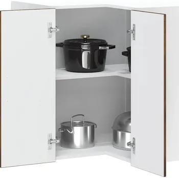 Kuchyňská nástěnná rohová skříňka "Porto" kouřový dub kompozit