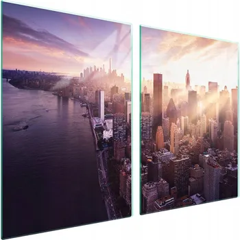 Obraz Skleněná ochranná deska na sporák 2x45x52 Město