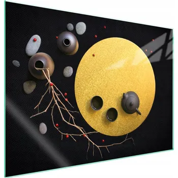 Obraz Skleněná ochranná deska na sporák 70x52 Káva