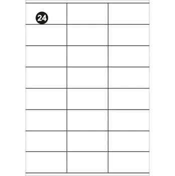 Samolepící etiketa Samolepící etikety 70x36 mm, A4 - bílé FOPRINT ( balení 100 listů)