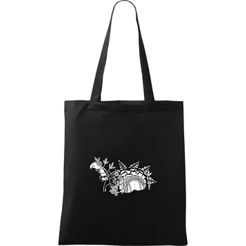 Nákupní taška Loch ass (Pecka design) - Taška bavlněná - 42 x 38 cm ( Černá )