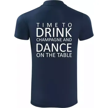 Pánská košile Time to drink Champagne - Polokošile Victory sportovní (dresovina) - XL ( Námořní modrá (velmi tmavá - téměř černá) )