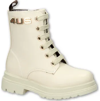 Dámské kozačky 4US CESARE PACIOTTI Crema Beige kotníkové kozačky 39 EU Béžová