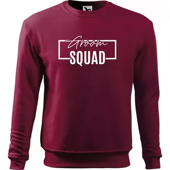 Pánská mikina Trika na rozlučku ve čtverci - Groom Squad - Mikina Essential pánská - XL ( Garnet )