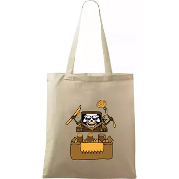 Nákupní taška Mozkožrout - televize (Pecka design) - Taška bavlněná - 42 x 38 cm ( Naturální )