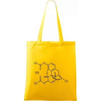 Molekulární struktura Heroin - Taška bavlněná - 42 x 38 cm ( Žlutá )
