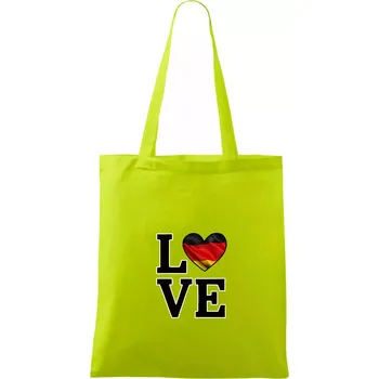 Love Německá vlajka - Taška bavlněná - 42 x 38 cm ( Limetková )
