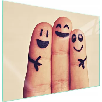 Obraz Skleněná ochranná deska na sporák 70x52 Úsměv