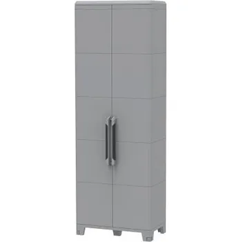 Stojací lampa Skladovací skříňka 2dveřová, Plast uzamykatelná stojací, 780 x 430 x 2250mm RS PRO