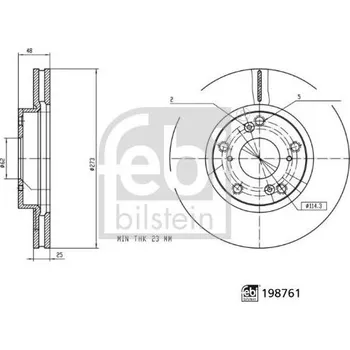 Brzdový kotouč Brzdový kotouč FEBI BILSTEIN 198761