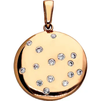 Přívěsek Zlaton Přívěsek růžové zlato osazený zirkony 2cm 1.55g 000010205259